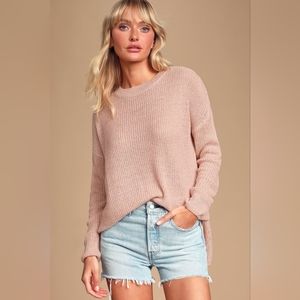 Lulus blush pink sweater, size L, NWT